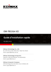 Edimax EW-7811Un V2 Guide D'installation Rapide