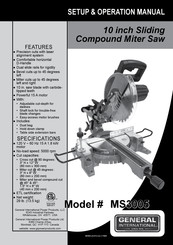 General International MS3005 Manuel D'installation Et D'utilisation