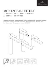 Villeroy & Boch 33 600 965 Instructions De Montage