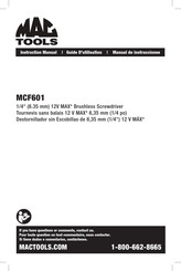 MAC TOOLS MCF601 Guide D'utilisation