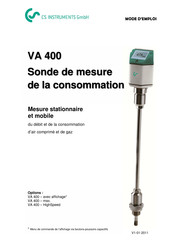 CS Instruments VA 400 Mode D'emploi