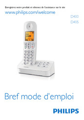 Philips D4052W/FT Bref Mode D'emploi