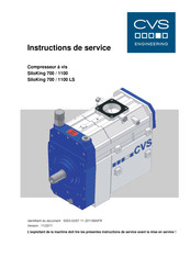 CVS SiloKing 1100 LS Instructions De Service