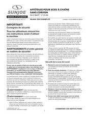 sunjoe 24V-CSSHRP-LTE Manuel D'utilisation