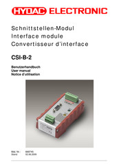 HYDAC ELECTRONIC CSI-B-2 Notice D'utilisation