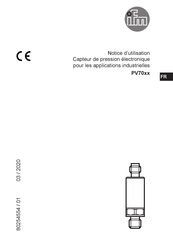 IFM PV70 Série Notice D'utilisation
