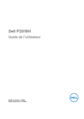 Dell P2018H Guide De L'utilisateur