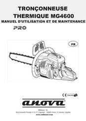 Anova THERMIQUE MG4600 Manuel D'utilisation Et De Maintenance