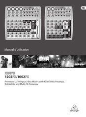 Behringer XENYX 1002FX Manuel D'utilisation