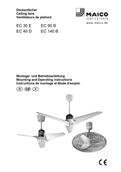 Maico EC 90 B Instructions De Montage Et Mode D'emploi