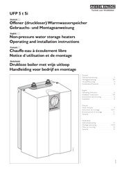 Stiebel Eltron UFP 5 t Si Notice D'utilisation Et De Montage