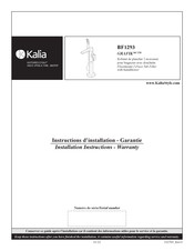 Kalia GRAFIK BF1293 Instructions D'installation - Garantie