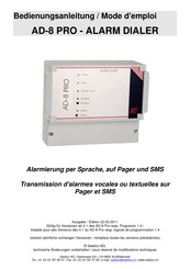 Satelco AD-8 PRO Alarm Dialer Mode D'emploi