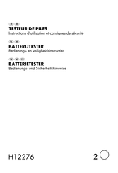 Tronic H12276 Instructions D'utilisation Et Consignes De Sécurité