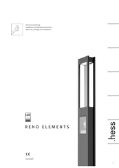 Hess RENO ELEMENTS 4500 Notice De Montage Et D'installation