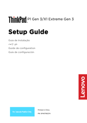 Lenovo ThinkPad P1 Gen3 Guide De Configuration