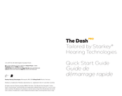 Starkey The Dash PRO Guide De Démarrage Rapide