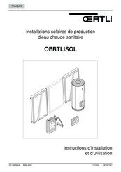 OERTLI OERTLISOL Instructions D'installation Et D'utilisation