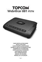 Topcom Webr@cer 881 PSTN Guide D'installation Rapide