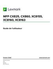 Lexmark MFP XC8155 Guide De L'utilisateur