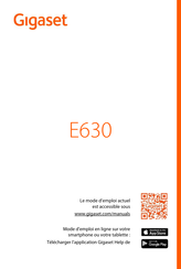 Gigaset E630 Mode D'emploi
