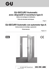 G-U SECURY Automatic Notice De Montage Et D'utilisation