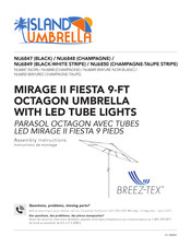 Island Umbrella MIRAGE II FIESTA 9-FT Instructions De Montage