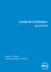 Dell P2714H Guide De L'utilisateur