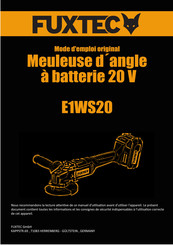 FUXTEC E1WS20 Mode D'emploi Original