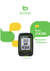 Bryton Rider 200 Manuel De L'utilisateur