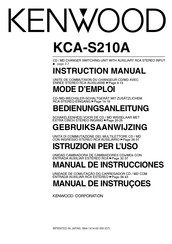 Kenwood KCA-S210A Mode D'emploi
