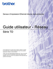 Brother TD Série Guide De L'utilisateur Réseau