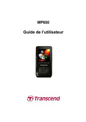 Transcend MP850 Guide De L'utilisateur