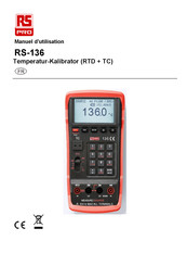 Rs Pro RS-136 Manuel D'utilisation