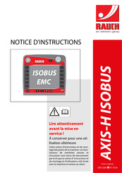 Rauch AXIS-H ISOBUS Notice D'instructions