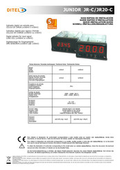 Ditel JR20-C Guide Rapide D'installation