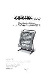 Calorex DFS 3 Manuel De L'utilisateur