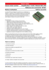 Maxon Motor DEC 24/2 Notice D'utilisation