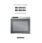 Gaggenau EB 271 Notice D'utilisation Et D'installation