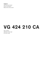 Gaggenau VG 424 210 CA Notice D'utilisation