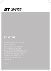 DT SWISS F 232 ONE Manuel D'utilisation