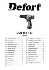 Defort DCD-10,8N-Li Mode D'emploi