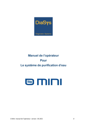 DiaSys O-Mini Manuel De L'opérateur