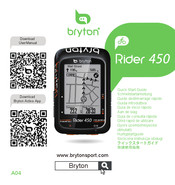 Bryton Rider 450 Guide De Démarrage Rapide