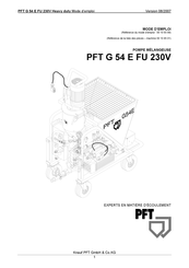 PFT G 54 E FU 230V Mode D'emploi