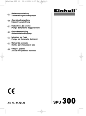 EINHELL 41.724.10 Instructions De Service