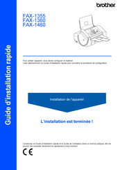 Brother FAX-1460 Guide D'installation Rapide
