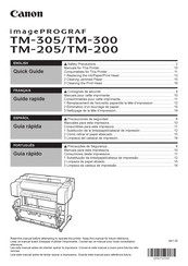 Canon imagePROGRAF TM-305 Guide Rapide