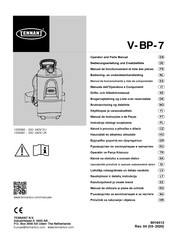 Tennant V-BP-7 Manuel De Fonctionnement Et Liste Des Pièces