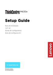 Lenovo ThinkCentre M630e Guide De Configuration